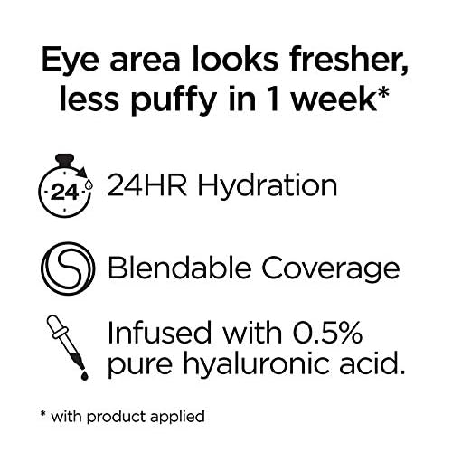 L¡¯Or?al Paris True Match Eye Cream in a Concealer, 0.5% hyaluronic acid, Light W3-4, 0.4 fl. oz.