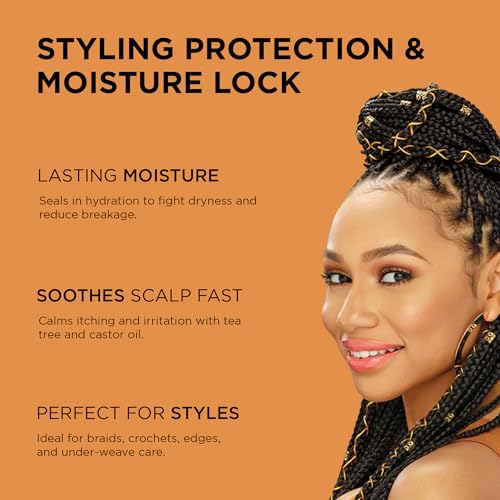 African Pride Black Castor Miracle Hair & Scalp Sealing Oil ? Hair Oil with Black Castor, Tea Tree & Soybean Oil for Moisture Lock, Scalp Relief & Growth Support | 6oz