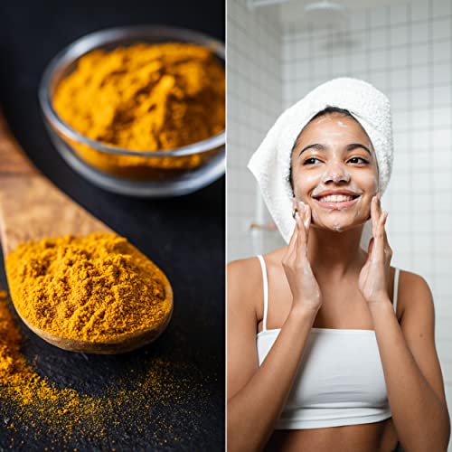 Turmeric and Kojic Skin Brightening Soap All Natural Gentle Cleanser for All Skin Types. Fights Acne, Reduces Dark Spots & Fades Scars. Face & Body Cleanser for Men, Women & Teens. (2 Pack)