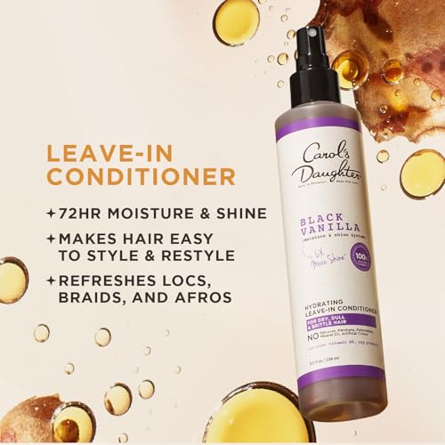 Carol's Daughter Black Vanilla Moisture Sulfate Free Shampoo, Moisture & Hold Jelly Hair Gel, Hair Style Kit, 2 Products