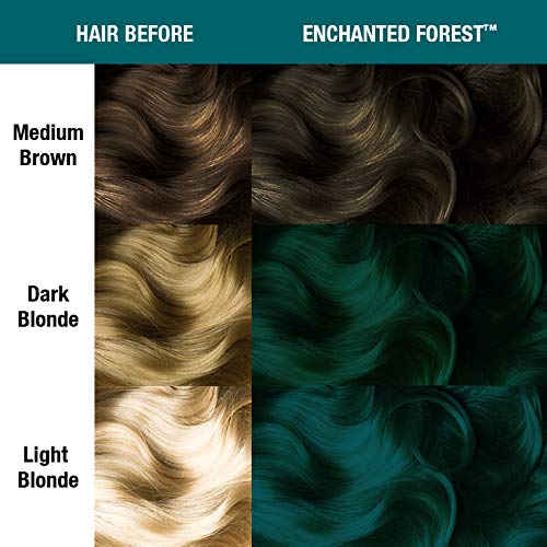 MANIC PANIC Classic Enchanted Forest Semi Permanent Hair Color - Deep Teal Green Hair Dye for Women & Men That Lasts 4-6 Weeks - Vegan, Ammonia & Cruelty-Free - Create & Mix Custom Shades (4oz)