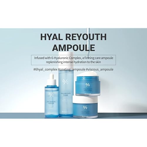 Dr.Ceuracle Hyal Reyouth Ampoule 1.69 Fluid Ounce, Revitalizing Moisturizing for Weak and Exhausted Skin Hyaluronic Acid Complex Highly Concentrated Ampoule