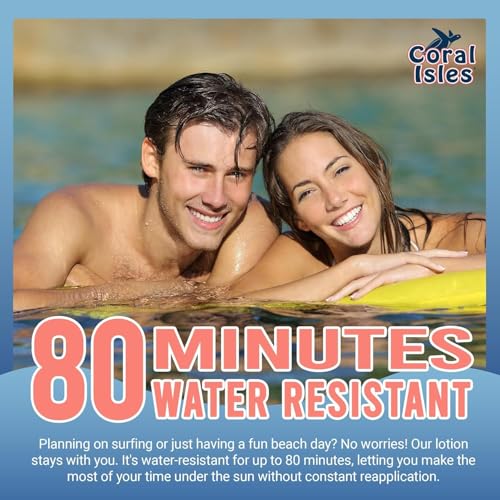 KIDS Coral Isles Sunscreen SPF 30 | Broad Spectrum UVA/UVB Protection | Hawaii 104 Reef Act Compliant (Oxybenzone & Octinoxate Free) | Water Resistant 80 Min. | Fragrance Free Lotion (16 Fl Oz)