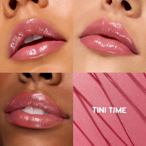 ColourPop So Juicy Plumping Lip Gloss Balm - Hydrating Lip Gloss & Balm with Peptides & Pearl Finish - Non-Sticky Formula - Visibly Plumps Lips & Delivers Buildable Color - Tini Time (0.07 oz)