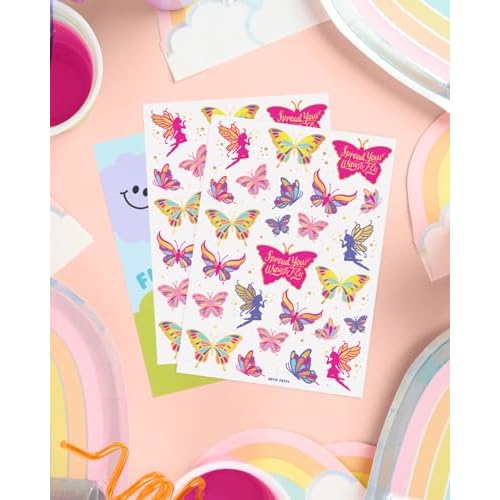 xo, Fetti Butterfly Tattoos - 34 Glitter styles | Birthday Party Supplies, Butterfly Party Favors + Fairy Decor