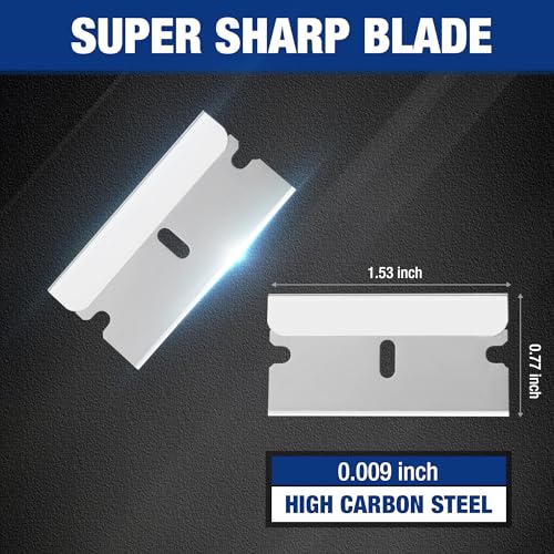 WORKPRO 1000-Pack Single Razor Edge Blades, Industrial Scraper Razor Blades, High Carbon Steel One Edge Razor Blades