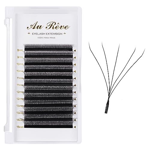 W Eyelash Extensions D Curl 0.07mm 8-15mm Mix Tray W Shaped 5D Volume Premade Fan Lashes Matte Black Cluster Easy Fans Lashes Professional Use YY Lash