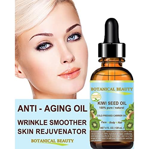 Botanical Beauty KIWI SEED OIL. 100% Pure Natural Undiluted Virgin Cold Pressed Carrier Oil for Face, Skin, Body, Hair, Nail Care (4 Fl Oz)