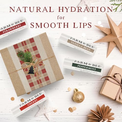 Natural Lip Balm ? Stocking Stuffer - 4 Pack Gifts for Women & Men - Organic & Natural Ingredients - Moisturizing Lip Chapstick - Great Gift Idea for Women, Men, Boys, and Girls - 0.15oz (Pack of 4)