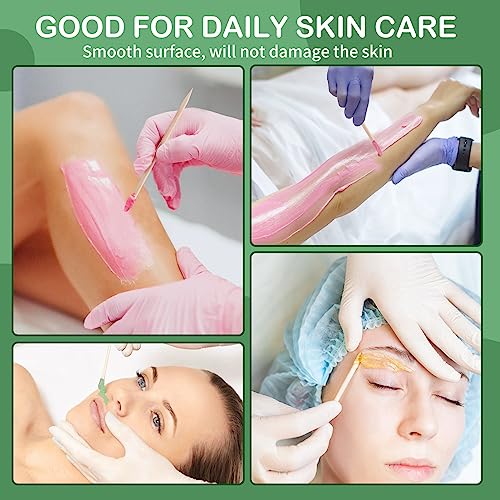 Wooden Wax Sticks Eyebrow Lip Nose Waxing Sticks Small Wax Spatulas Applicator Wood Craft Sticks for Hair Removal and Smooth Skin Spa and Home Usage