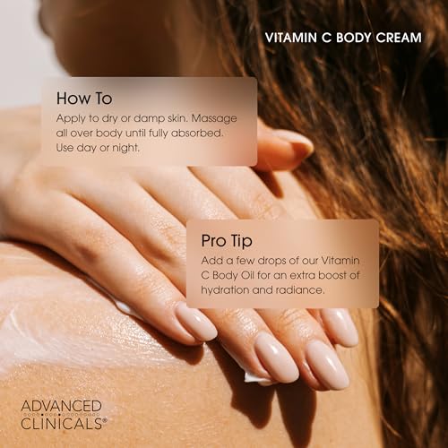 Advanced Clinicals Vitamin C Hydrating Cream + Peptide Firming Facial Serum Bundle
