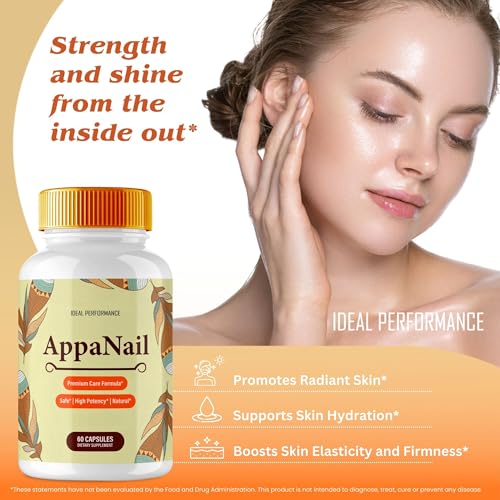 AppaNail Capsules, AppaNail Supplement Pills for Healthy Nail Support - Maximum Strength, All Natural Formula for Nail Growth and Resilience - Daily Nail Care Supplement Reviews (3 Pack)