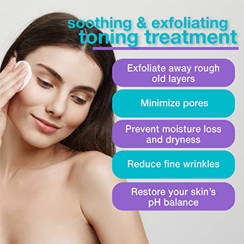 7% Glycolic Acid Toner with Rose Water, Witch Hazel, and Aloe Vera Gel ? Alcohol & Oil Free Exfoliating AHA Face Toner ? Improves Wrinkles, Dullness, Pores, Skin Tone & Texture, 6 oz.