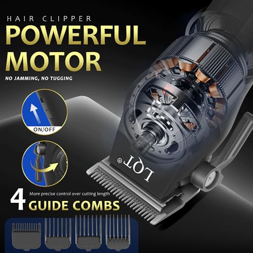 Hair Clippers for Men 3-in-1 Electric Cordless Clippers Set Beard and Mustache Trimmer for Men Nose and Ear Hair Trimmer with Comb, Wrap, Bag, Men's Birthday Christmas Valentine's Day Gifts