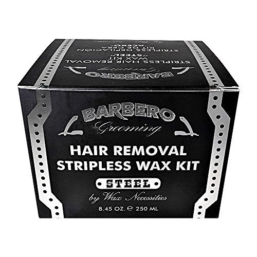 Waxness Barbero Steel Hard Wax Beads, Microwavable Wax Kit 8.45 oz (240 g) ? Stripless Hard Wax for Men¡¯s Grooming, Effective on Coarse Hair, Smooth Application, Professional Use ? Made in Italy