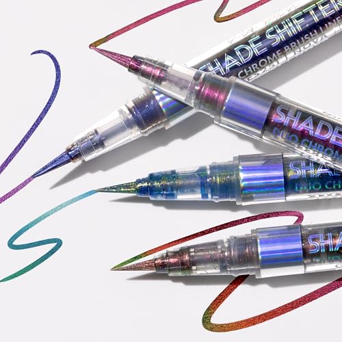 L.A. Girl Cosmetics Shade Shifter Duo Chrome Brush Liner, Ultra-Precise Tip, Bold Shimmer, Long-Lasting, Smudge-Resistant, Nova GES251