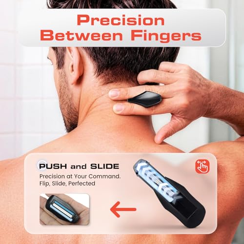 ZOMU Neck Shavers and Head Shaver for Men,Skull Shaving Razor and Body Shaver - Compact & Comfortable Grip with 3 Disposables Razor Blades,Smooth Shave for Head or Necks