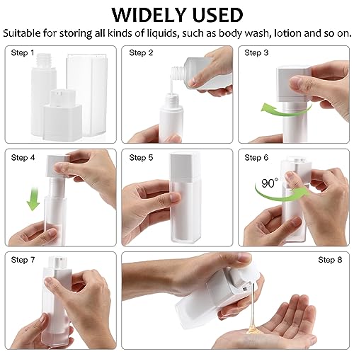 Beaupretty 30Ml Frosted Travel Bottles Refillable Cosmetic Containers Leak-Proof Sub Bottles for Lotion Serum Eye Cream Portable Skincare Travel and Daily Use