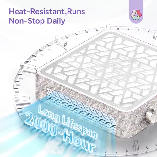 SAVILAND 800Pa Nail Dust Collector: Rhinestones Shining Powerful Suction Dust Collector Nail Tech Adjustable Speeds Less Than 25db Nail Duster Vacuum For Acrylic Nails Tool Polish Salon Set