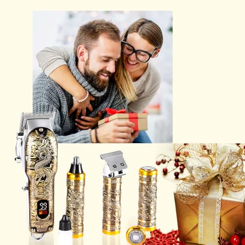 Mensure Hair Clippers for Men Professional Cordless Clippers and Trimmer Set 4 in 1 Mens Hair Clipper for Barber Kit