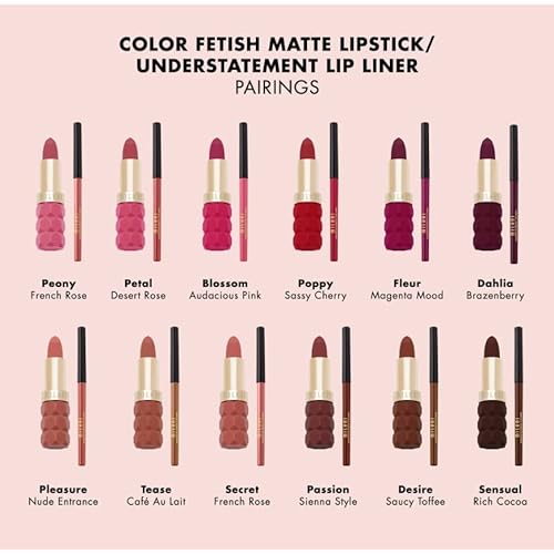 Milani Color Fetish Lipstick and Understatement Lipliner Bundle - Sensual & Rich Cocoa