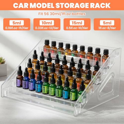 2 Pack 7 Tier Oil Nail Polish Display Rack Sunglass Essential Nail Polish Organizers Acrylic Makeup Oils Ink Storage 84 Bottles Nails Polishs Large Capacity No Tool Needed Assembly Clear