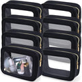 8 Packs TSA Approved Toiletry Bags Clear Toiletry Bags for Travel PVC Makeup Pouch Waterproof Quart Size Clear Cosmetic Bag with Zipper for Airport Airline Compliant Bag Women Men Travel Bathroom