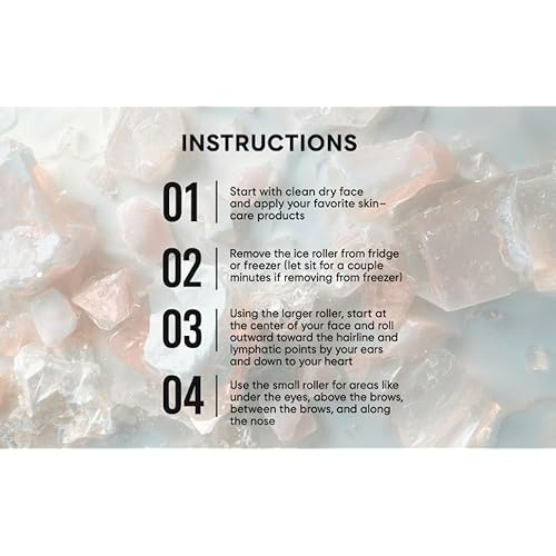 Ice Roller for Face, Dual-Head Stainless Steel, Rose Gold, Facial Massage Tool for Puffiness Reduction, Skin Tightening, Circulation