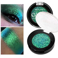 Afflano Single Green Eyeshadow Shimmery, Highly Pigmented Multichrome Eye shadow, Color Changing Forest Green Glitter Eyeshadow, Holographic Chrome Eye Shadow for green Eye Makeup