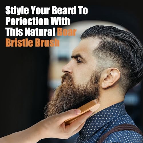 Fathers Day Dad Gifts Beard Brush for Men Him Boyfriend Husband from Wife Mustache Christmas Stocking Stuffers Anniversary Birthday Valentines Day Father's Day