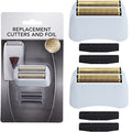 2 Pack Pro Replacement Foil and Cutters Compatible with Andis 17150(TS-1)/17155/17200 for ProFoil & Lithium Shaver, Golden