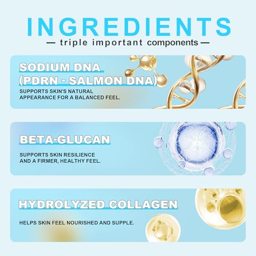 PDRN Serum with Salmon DNA & Hyaluronic Acid, Firming, Smooth Texture, Anti-aging Skincare Face Serum, 30ml / 1.01 fl.oz.