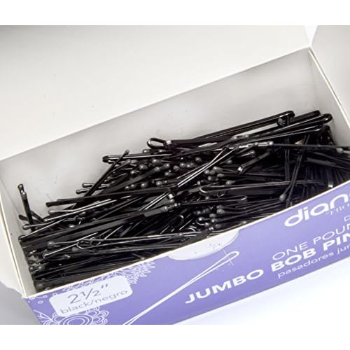 Diane Jumbo Bob Pins, 2.5 Inch, Black, 1 Pound, D492 (Approximately 250 Pins)