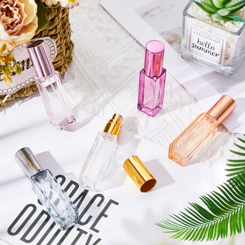 40 Pcs 10ml Perfume Travel Refillable, Mini Cologne Perfume Bottles Empty, Portable Sprayer for Travel Size Spray Bottle Pocket Glass Spray Bottles Toiletries Sample Dispenser