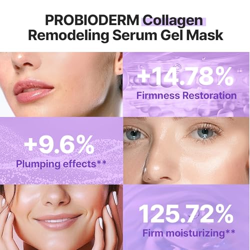 BIOHEAL BOH PROBIODERM¢â Collagen Remodeling Serum Gel Mask (6ea X 34g) | Hydrogel Mask with Collagen Capsules for Firmness & Pore Refinement | Hydrating Facial Mask for Smoother Skin