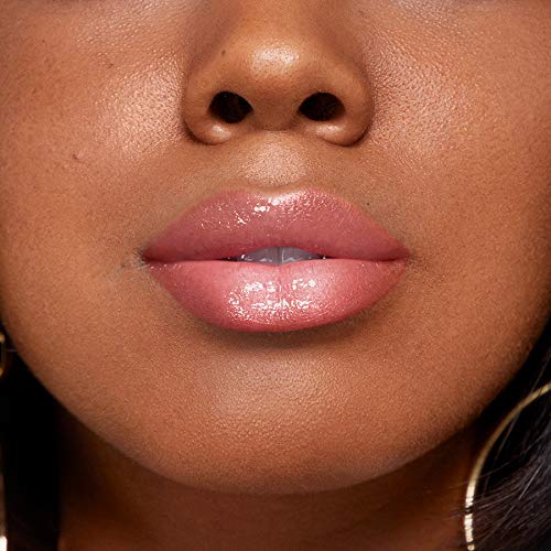 Rimmel Stay Glossy Lip Gloss - Non-Sticky and Lightweight Formula for Lip Color and Shine - 133 Bare Minimum, .18oz (Pack of 2)
