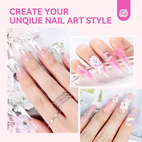 SAVILAND Acrylic Nail Kit with U V Light ? Acrylic Nails Set Christmas Gift Set for Beginners with Nails Brush Practice Finger Portable Nail Drill for for Home DIY
