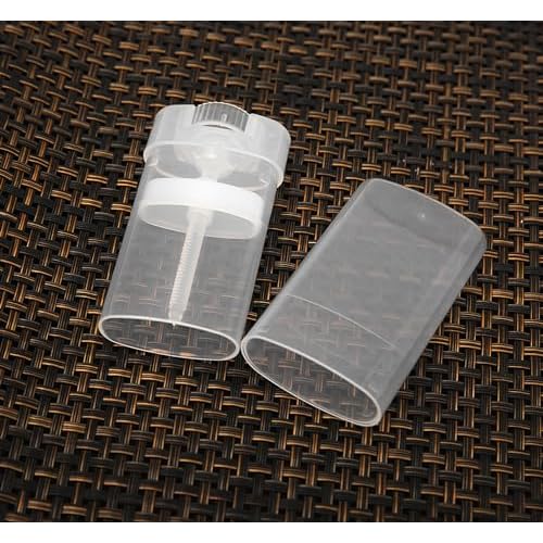 100PCS 15ML Transparent Empty Oval Deodorant Lip Lipstick Balm Tubes Containers for DIY Homemade Crayon Chapstick Holder