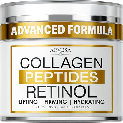 Retinol Cream for Face with Collagen Peptides - Anti Aging Wrinkle Cream for Women and Men - Day-Night Facial Moisturizer with Hyaluronic Acid - Tightening and Skin Firming - Neck & D?collet?