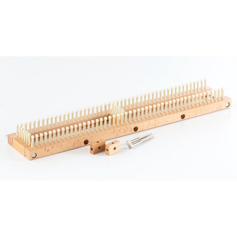 Wood Adjustable Knitting Loom Kit for Beginners - All-in-One 104 Pegs