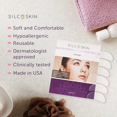 Silc Skin Silicone Eye Pads Reusable Overnight Eye Patches, Medical Grade Silicone For Fine Lines And Puffiness, Eye Mask Holiday Beauty Gift For Her, 120 Day Supply