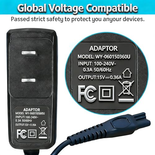 15V Charger Cord Compatible with Philips Norelco HQ8505 Shaver Razor, JDHAVMOS.