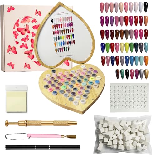Sponge Pat Pat Gel Polish Pallete Tool Kit, 57 Colors Ombre Nails Gel Paint for Nail Art Gradient Painting Gel Blush Blooming Aura French Manicure, Valentines Day Gifts UV/LED Curing DIY Nail
