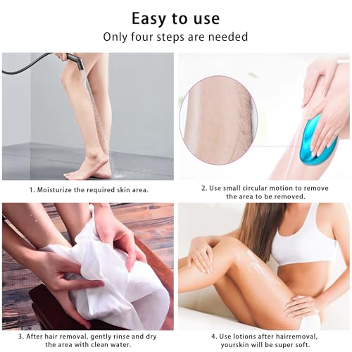 Crystal Hair Remover, Crystal Hair Eraser, Reusable Nano Glass,Multi-Color and Style Options,Easy to Wash,Ideal for Soft and Silky Skin,Skin Exfoliation (Nano Mirror coarse Glass(Blue))