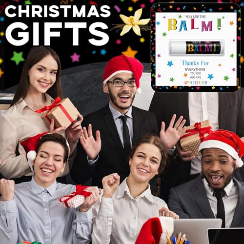 60 Pack Employee Appreciation Gifts Bulk Lip Balms Teacher Staff Team Thank You Gifts You're the Balm Fall Thanksgiving Christmas Appreciation Party Favors for Coworkers Women Men Volunteer