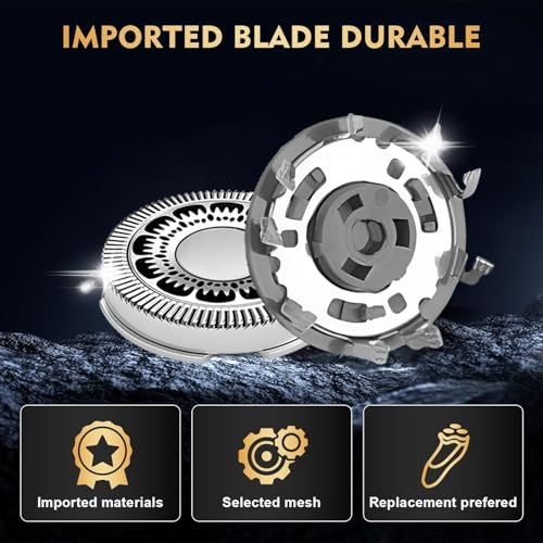 SH90 Replacement Heads Compatible with Philips Norelco Series 9000(S9xxx) 8000(S8xxx), Precision Blades for S9311 S8950 SW6700 SW9700 Razor Replacement Head,9 Pack