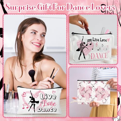 30pcs Dance Makeup Bag Dance Cosmetic Bags Dancer Gifts Survival Kit Pouch Travel Toiletry Bag Valentine's Day Gifts for Girls Women Dance Teacher Competition