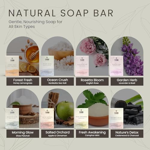 Handmade Women¡¯s Body Soaps 5 OZ Pack of 4 ? Long-Lasting Natural Bar Soap ? Luxurious Aromatherapy Scents ? Moisturizing Herbal Skincare ? Gift Set ? The Pure Balance