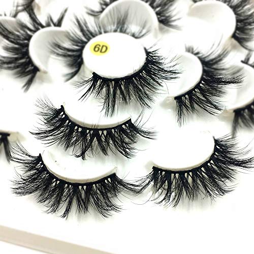 DAODER False Eyelashes Fluff Faux Mink Lashes 3D Wispy Lashes 7 Pairs Pack Dramatic Long Thick Volume Fake Eye Lash Multipack