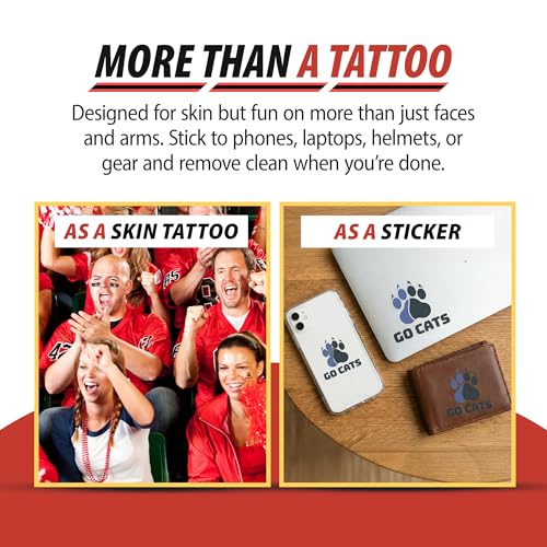 Football Fanatics NCAA West Virginia Mountaineers 4-Pack I Love My U Temporary Tattoos
